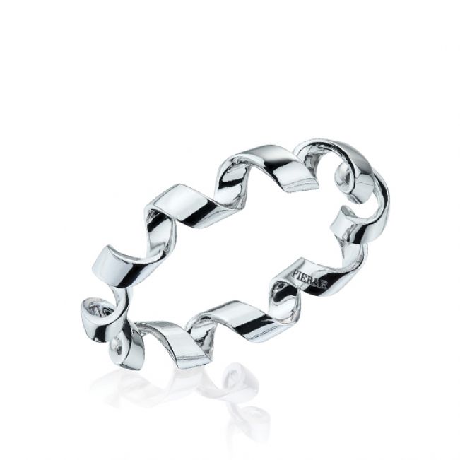Anello in Oro Bianco 18K - Collezione Ruban