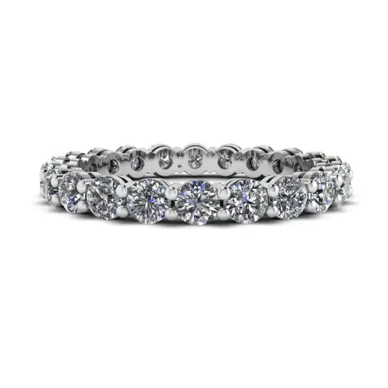 Classico anello Eternity con diamanti da 3 mm Stile 1500W